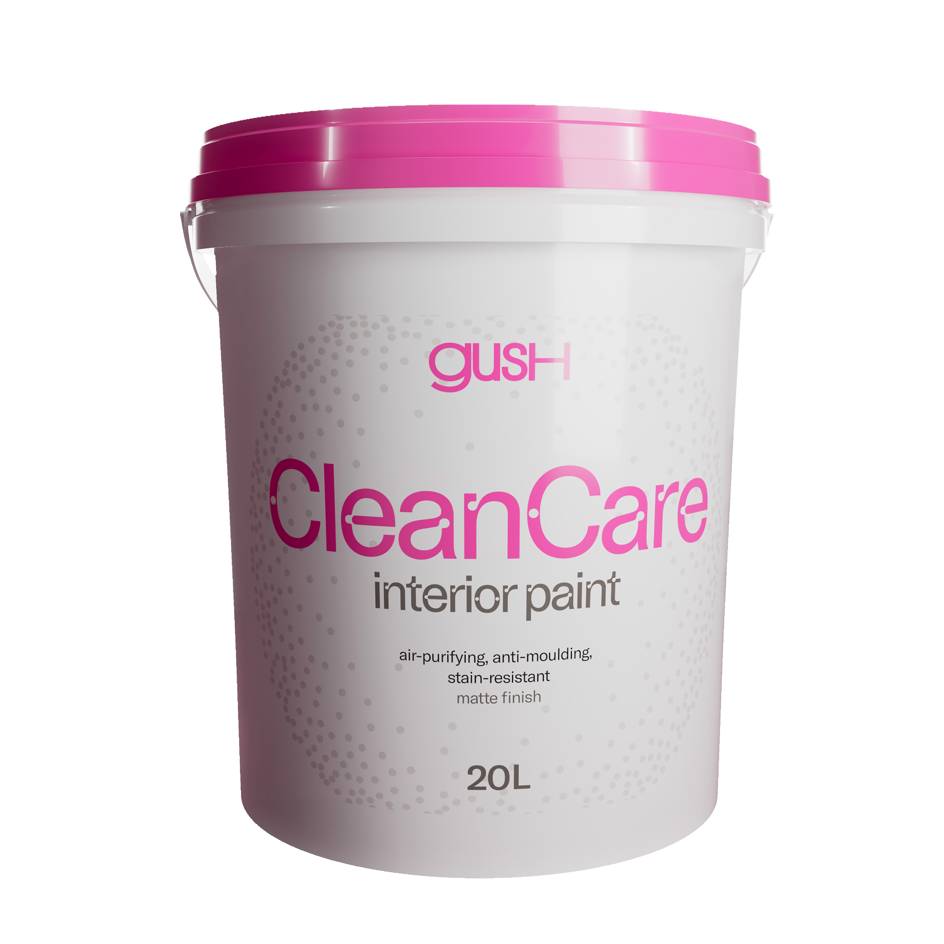 Gush CleanCare product tin — wellness paint range by Pico X Health Technology Singapore