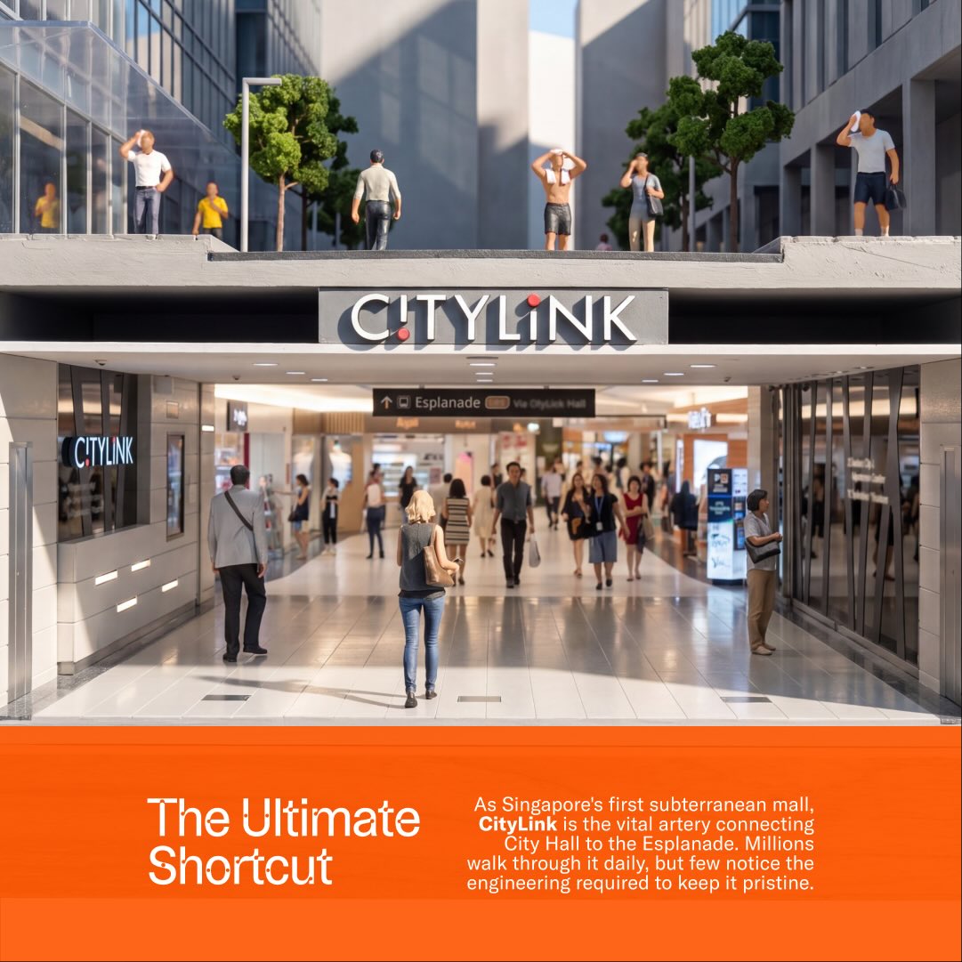 CityLink Singapore heritage landmark finished with Gush paint by Pico X Health Technology